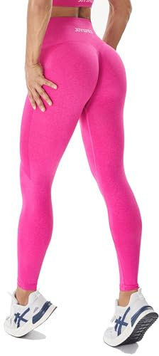 JOYSPELS Sport Leggings Damen, High Waist Sporthose Blickdicht Sportleggins Gym Leggins Push Up Yogahose, Persischrot S