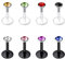 Mayhoop 16G Kunststoff Lippen Bars Tragus Helix Knorpel Ohrstecker Piercing 6mm klar und schwarz flexible Halterungen für Frauen Männer