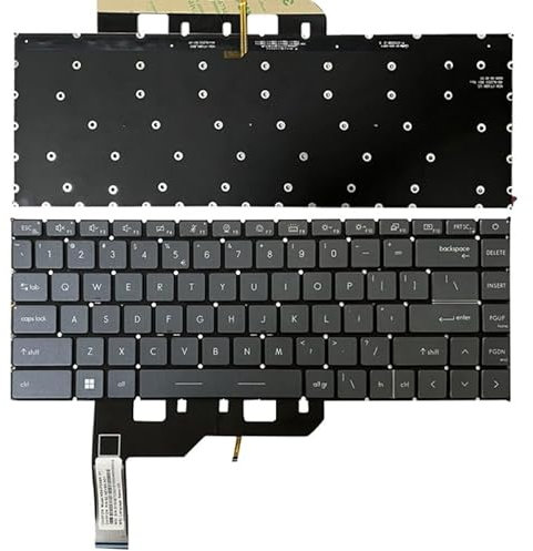 Laptop Replacement Keyboard US Version Laptop Keyboard with Backlight for MSI GE66 Raider/MS-1541 / GP66 / MS-1542/1543 / GS66 / MS-16V1 / MS-16V2 / 10SD / 10SE (Grey)