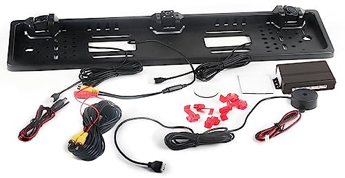 Cornice Targa Europea Telecamera 12LED Display Retromarcia Sensore di Parcheggio