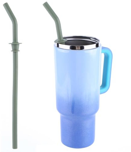 Fiorky Ersatz-Strohhalme für Hydro Flask Travel Tumbler 40oz, Press-In-Strohhalm aus Silikon, wiederverwendbarer Strohhalm, langer Strohhalm, Trinkhalm für Hydro Flask, Wasserflasche