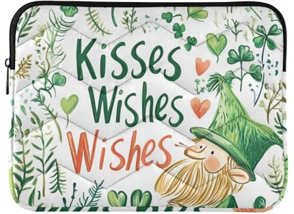 KLL Laptop-Hülle, niedliche Computerhüllen für Laptop 13 Zoll 14 Zoll St Kisses Wishes Reise Laptop Tasche Handtasche