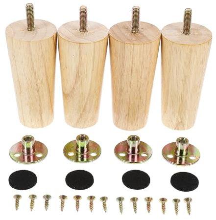 Holibanna 4sätze Tischbeine Aus Konische Möbelbeine Lackiert Für Sofa Schrank Tisch Langlebig Und Robust
