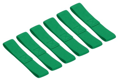 QUARKZMAN 6 Stück Bento Box Strap Lunchboxen Gurt Elastischer Befestigungsgurt für Zuhause, Büro, Camping, Picknick (Grün)