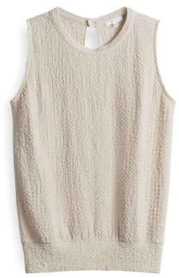 OPUS Damen Top | Jerseytop IKINI Regular mit Smokstruktur Natural Glaze, 42