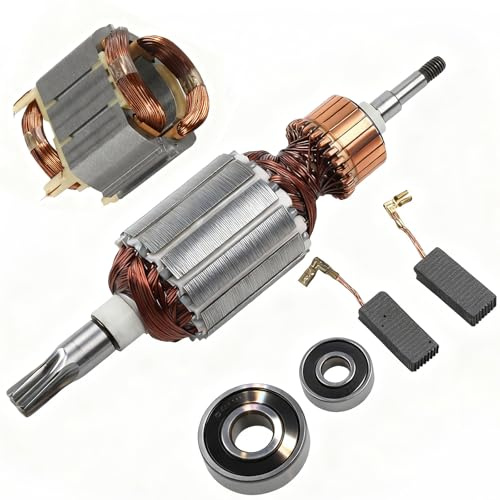 Rotor Stator Set,für Rotoranke und Kohlebürstenlager Ersatzsat | Ersatzteile Elektrowerkzeug,kompatibel mit Makita,für HR4001C HR4010C 513633-7 625758-6