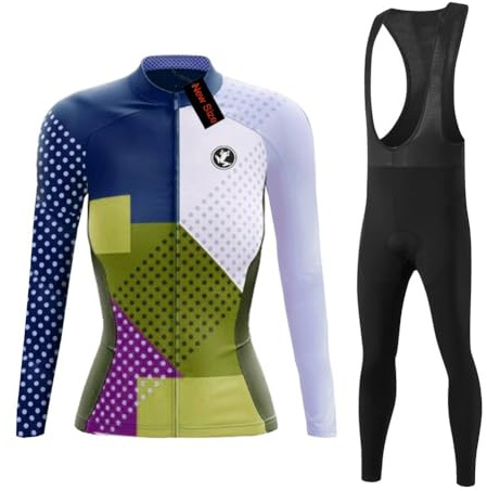 UGLY FROG Nuevo Tamaño Mujer Maillot Ciclismo Hombre Ropa Bicicleta Conjunto MTB Maillot Bici Manga Larga y Culotte Ciclista con Badana Gel