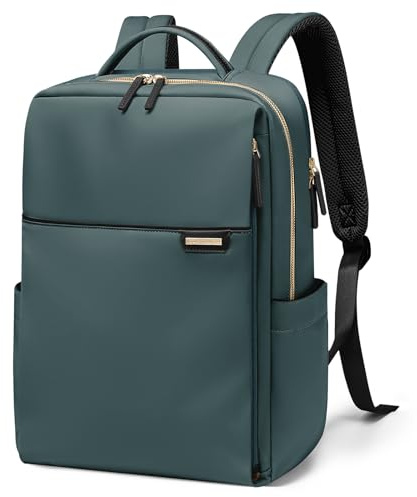 GOLF QUALITY Rucksack Damen, Rucksack mit Laptop Fach,Herren Laptop Rucksack Wasserdicht, Schultasche Backpack Women Elegant Casual Daypack, Aebeitsrucksack, 14 Zoll,Dunkelgrün