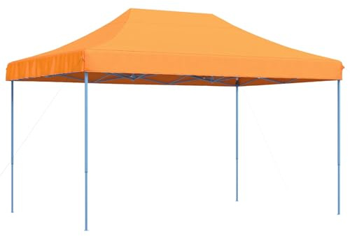 vidaXL Party-Zelt Orange 292 x 440 x 315 cm Oxford-Stoff, Garten und Terrasse, modernes Zelt, Pop-Up Überdachung, flexibel höhenverstellbar, schnell aufzubauen, Stahlrahmen