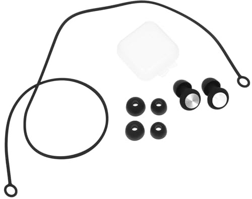 JOYOFREELY Formbare Silikon Ohrstöpsel mit CD Muster in Schwarz und Silber für Maximalen Komfort und Effektiven Gehörschutz Beim Schlafen Lernen und Reisen