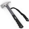 Camping Hammer Heavy Duty with Tent Stake Remover, 12.6 Steel Tent Hammer - Rubber Covered Handle Tent Mallet with Holding Strap (Black)
