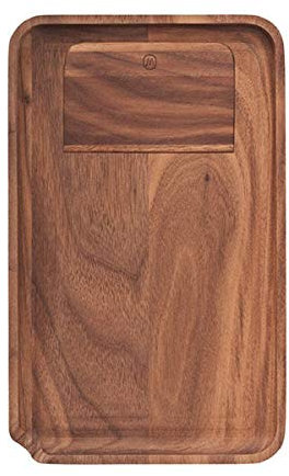 Marley Natural Walnut Rolling Tray - Small