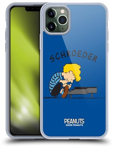 Head Case Designs Licenza Ufficiale Peanuts Schroeder Personaggi Cover in Morbido Gel Compatibile con Apple iPhone 11 PRO Max