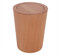 Creative with Swing Lid Wooden Trash Can Waste Storage Round Cube Shape for Living Room Bathroom Kitchen Under Desk Office Waste Bin