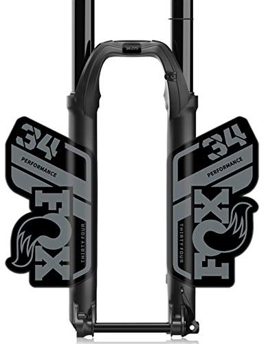BINGYUAN Fahrrad Gabel Aufkleber f-o-x 34 vordere Gabel Aufkleber Mountainbike vorne Gabel Aufkleber Fahrrad Farbe wechseln Aufkleber wasserdicht (Color : Dark Gray)