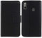Gukas Vera Pelle Case per BRONDI Amico Smartphone XL Nero 6 Genuine Flip Cover Custodia Caso Guscio Protettiva Portafoglio (Nero)