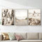 EXQUILEG 3er Poster Set Wandbilder Boho Beige Natur Pampasgras Bilder Modern Bilder Deko Wanddeko, Vintage Bilder Deko für Wohnzimmer Schlafzimmer-Ohne Rahmen Beige Poster Set (21x 30 cm)