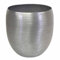 Orientalischer Blumentopf Toledo L 36x37 cm Silber Luxus Metall Übertopf Boho Chic Pflanzkübel Blumen-Kübel rund aus Aluminium mit Hammerschlag ABK602 Casa Moro