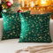 Ohok Weihnachten Gold Heißpräge Samt Kissenbezug, 2er Set Dekorativ Kissenhülle Deko Sofakissen Couchkissen Zierkissenbezüge für Sofa Wohnzimmer Schlafzimmer (Dunkelgrün Hirsch, 50x50cm)