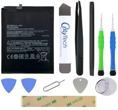 OnlyTech - Batterie Premium de Remplacement pour Le Xiaomi Mi 8 Lite - 3350mAh - Qualité identique au modèle BM3J avec kit de réparation 10 Outils