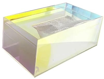 MOVDARL Bunte Taschentuchbox aus Acryl, nordische Luxus-Tücherspenderbox, Schreibtisch-Serviettenhalter, Dekoration, Weiß