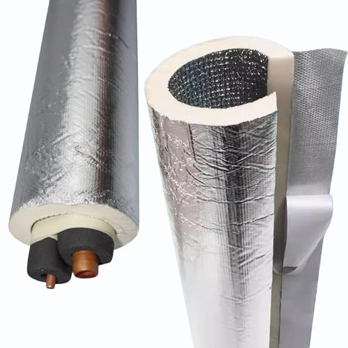 Rohrisolierung schaumstoff 28mm für heizungsrohre und solarthermie rohre im freien - isolierung mit tape für keller und garten - schallschutz für wasserleitung(76mm*30mm*100cm)