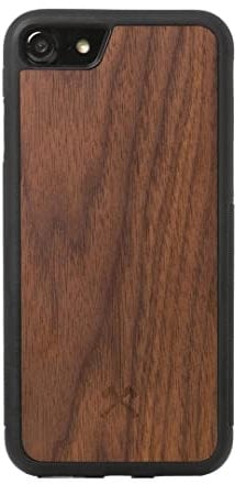 Woodcessories - Bumper Case kompatibel mit iPhone SE 2020 Hülle Holz, iPhone 8 Hülle Holz, iPhone 7 Walnuss