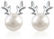 B.Catcher Ohrringe Damen Perlen S925 Silber Elch Geweih Ohrstecker 6mm S¨¹sswasser Zuchtperle Schmuck