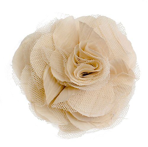 maDDma Textilblüte Rose Ø9cm Ansteck-Blüte Spange Haarspange Sicherheitsnadel Brosche