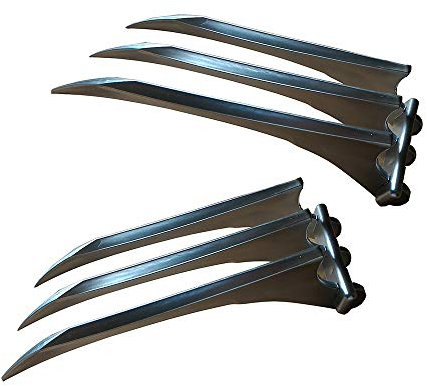 2 Stück 1 Paar X-Men Wolverine Klauen Kunststoff Cosplay Kostüm Requisiten Xmen Logan Replik Wolf Mann Cosplay Silber