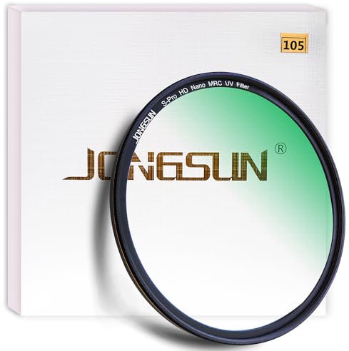JONGSUN Filtre UV 105mm, S-Pro HD Nano MRC 16-Couches Multicouche Revêtement, Schott B270, Caméra Protection UV Filtre