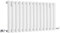 Milano Aruba White Horizontal Single Oval Panel Radiator - 400mm x 826mm