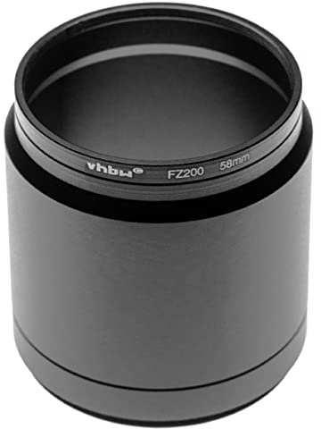 vhbw Adaptateur de Filtre 58 mm Compatible avec Panasonic Lumix DMC-FZ200, DMC-FZ300 Objectif Photo - Bague Tube