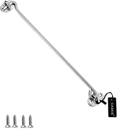 10 inch Gancio con Occhiello per Cancello in Acciaio Inox 304, Gancio da Cabina e Finestra, con Viti di Fissaggio