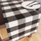 Encasa XO Baumwoll-Tischläufer 8 Seater | Größe 32x230 cm | Buffalo Black Checks - Maschinenwaschbar & Langlebig