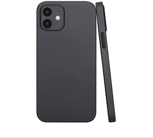 CELLBEE Kompatibel mit iPhone 12 Mini Hülle Case - Premium Slim Schutzhülle für iPhone, Extrem Dünn, Anti Kratzer, Schutz ohne Kompromisse, Deep Black - Schwarz