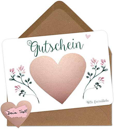 OWLBOOK 5 Rubbelkarten zum selber beschriften - Gutschein - Rubbellos für eigenen Text | Geschenke für Frauen Geburtstagsgeschenke | Ostergeschenke für Erwachsene | Geschenkgutschein