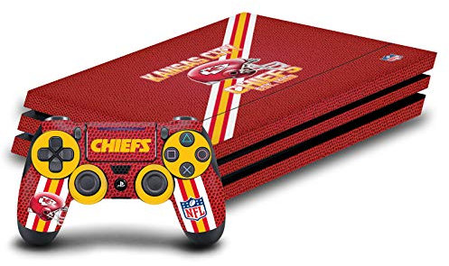 Head Case Designs Offizielle NFL Kansas City Chiefs Team 1 Vinyl Haut Gaming Aufkleber Abziehbild Abdeckung kompatibel mit Sony Playstation 4 PS4 Pro Console and DualShock 4 Controller