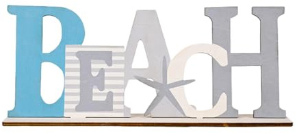 PRETYZOOM Holzbuchstaben Groß 30Cm Mediterrane Holzdekoration Einzigartige Buchstabenförmige Ornamente Für Wohnzimmer Tisch Garten Dekoration