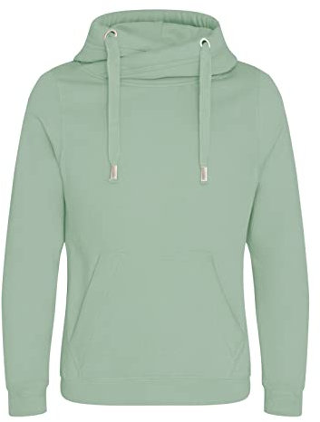 AWDis Just Hoods JH021 Unisex Cross Neck Hoodie - Dusty Green - L