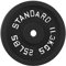Fitvids Hantelscheibe aus Gusseisen für Krafttraining und Gewichtheben, 2,5 cm Mitte (Standard), 11,3 kg (einzeln)