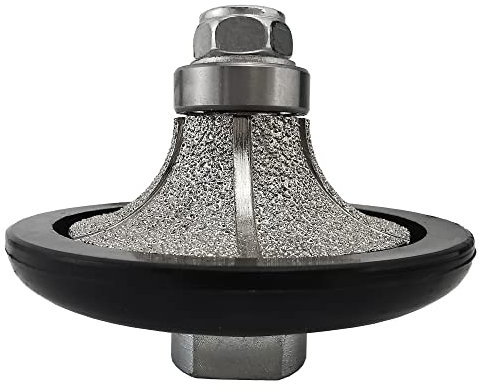 NBB Roue profilée diamantée, fraise foret toupie diamant, Roue de profil diamant, mèche pour profiler carreaux porcelaine céramique granit marbre pierre, pour meuleuse d'angle (Half-Bullnose, B20)