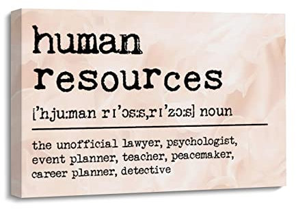 Human Resources Leinwand-Wandkunst für Schlafzimmer, Wohnzimmer, Dekoration, menschliche Ressourcen, Definition, Poster, Kunstwerk, neues Zuhause, Büro, Schule, 20,3 x 30,5 cm