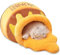 Eivdru Lit pour chat, pot de miel, lit pour animal domestique, lit pour chien, petit lit pour chien, maison chaude, amélioration du sommeil, lit pour chat avec coussin souple amovible