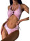 FYMNSI Rave Outfit Damen Body Badeanzug Holografische Stringbody Rückenfrei Bodysuit Einteiler Badeanzüge für Festival Disco Tanz Clubwear Halloween Motto Party Karneval Fasching Kostüm 1Rosa Body S