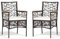 KOMFOTTEU 2er Rattan Gartenstuhl Set, Essstuhl mit Akazienarmlehnen & Rückenlehne, Terrassenstuhl mit Kissen, Balkonstuhl bis 160 kg belastbar, Sessel Stuhl für Balkon Garten Terrasse