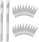 DealKits Set di 2 coltelli fai da te, con 20 lame di ricambio e 2 tappi di protezione, taglierino per bisturi, taglierino Comfortline Hobby, coltello da intaglio per il taglio di fondente, pellicola