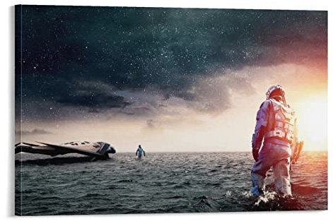 NANXIANG Interstellar – Filmposter Astronaut Filme Poster Druck Kunst Wandbild Leinwand Poster Moder