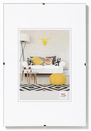 walther design Marco de fotos vidrio transparente 40 x 60 cm Paquete doble, porta fotos sin Marco RB460KD