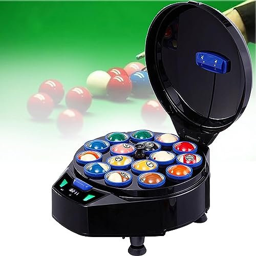 CGLYYDS Billardkugelreinigungsmaschine,16 Bälle Pool Ball Cleaner Snooker Waschmaschine Mit LCD Touch Dispie